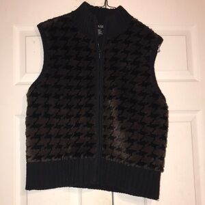 Women’s Nina Leonard Faux Fur Sweater Vest